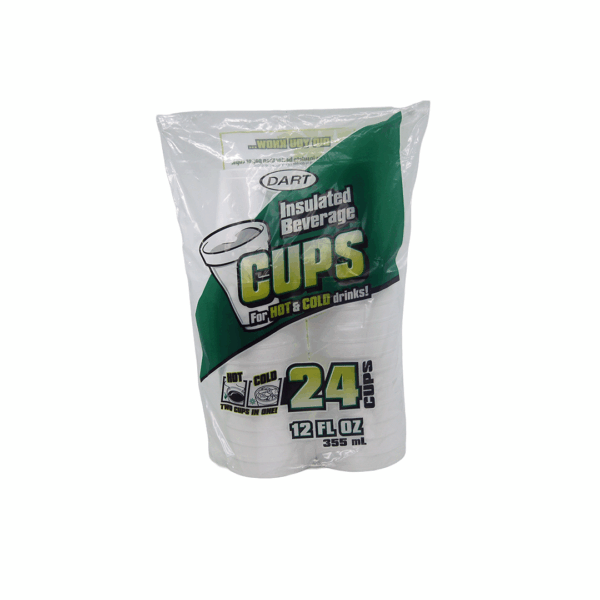 Dart Insulated Beveraga Foam Cups 12 oz