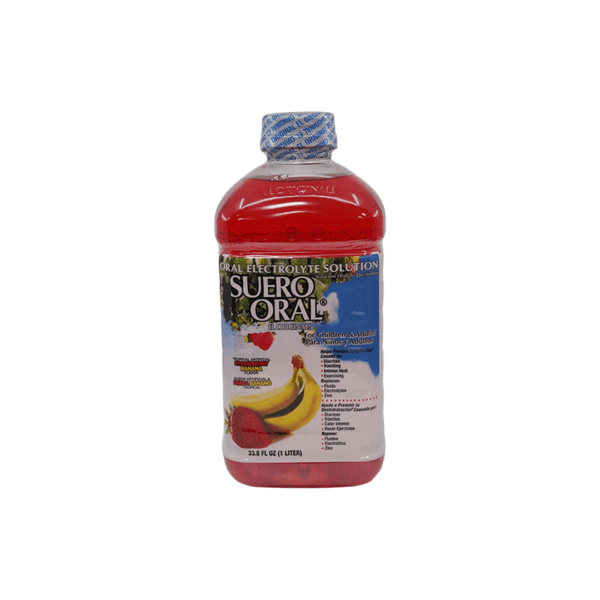 Suero Oral Fresa y Platano 33.8 oz