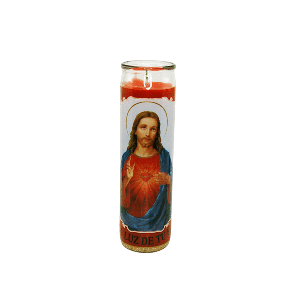 Veladora Sagrado Corazon Jesus Roja